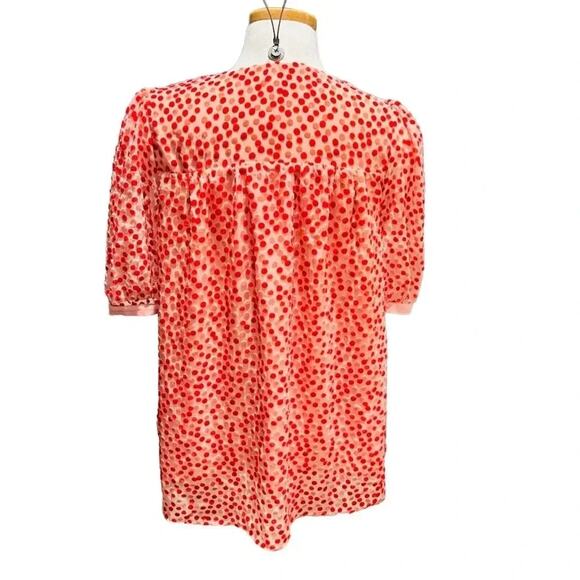 MODCLOTH Confetti Confection Tie-Neck Blouse Pink/Red Size 1X - Picture 7 of 10